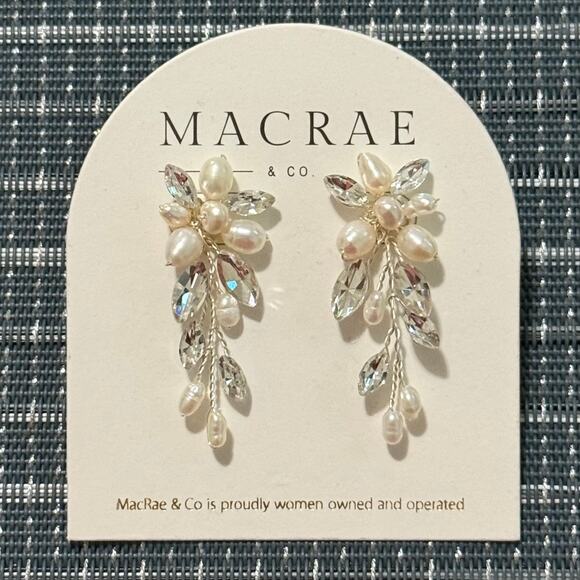 NEW | MacRae & Co. | Freshwater Pearl Wedding Earrings - Picture 1 of 5